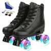 Rollschuhschuhe Größe 35-45 4 Räder Quad Sneakers Skaten Pu-Leder Sport Anfänger Herren und Damen Rollschuhschuhe Geschenk