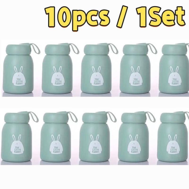 5/10Pcs Rabbit Tumbler Hot And Cold Tumbler Souvenir Glass Cup Thumbler Cup Leakproof Water Bottle Mug Drinkware