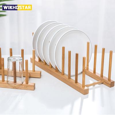 Scaffale per piatti in bambù a 3/6 strati Organizzatore da cucina Stendino Scolapiatti Portaoggetti Accessori per la cucina Organizzatore Scolapiatti Scaffale
