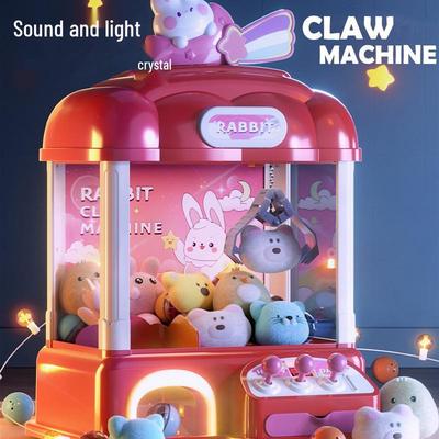 Large Claw Machine with Lights and Sound - Kids' Coin-Operated Plush Toy Grabber, Perfect Birthday Gift for Boys and Girls
