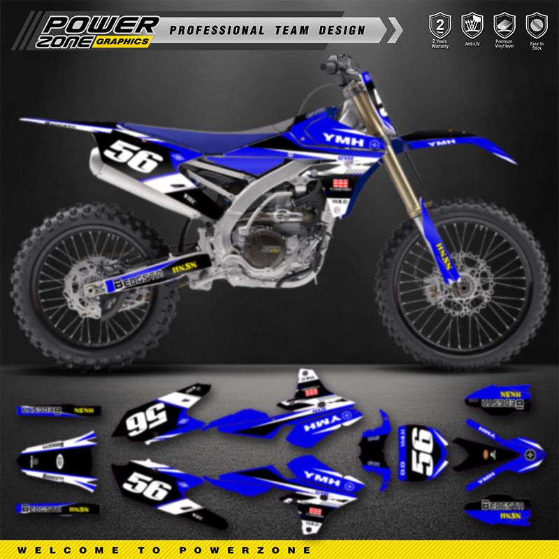 PowerZone Custom Team Graphics Backgrounds Decals Stickers Kit For YAMAHA 14-18 YZ250F 15-18 YZ250FX WRF250 14-17 YZ450F