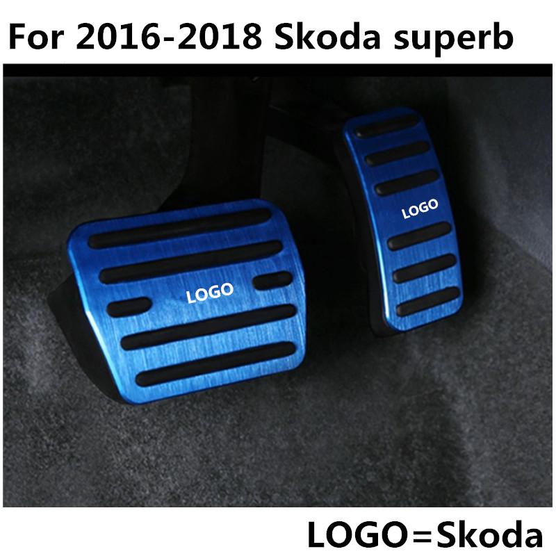 

Алюминиевый сплав автомобильные педали газа акселератора крышка педали тормоза для Skoda Super Rapid Octavia KODIAQ KAROQ KAMIQ