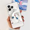 Etui na Realme Note 50 RMX3834 Uroczy Kot Malowane Pokrowiec Miękki Silikonowy Pokrowiec na Telefon Na Realme Note 50 Note50 Tylna Pokrywa 6.74'' Torby