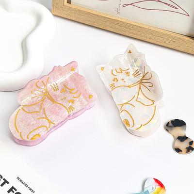 1PC Cat Acetic Acid Grab Clip Hair Clip Korean Edition Korean Headwear Accessories Cute Shark Clip New Hair Clip