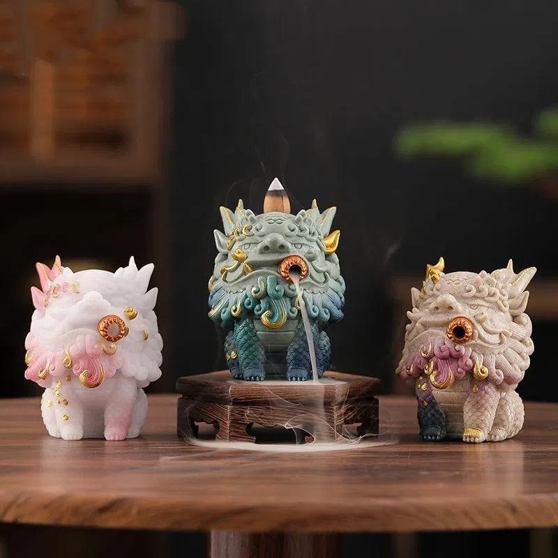 Creative Backflow Incense Burner Pixiu Ornament Home Indoor Living Room Decoration