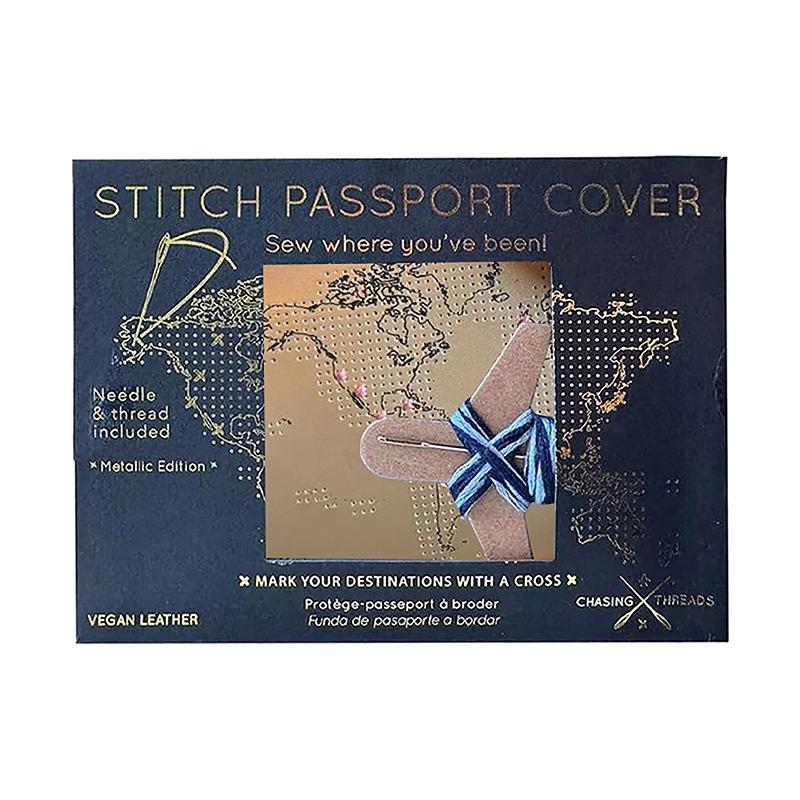 

Вышивай, где ты был: Набор для вышивания крестом обложки для паспорта, вышивка для начинающих, держатель для паспортов, дорожный подарок для семьи хаки
