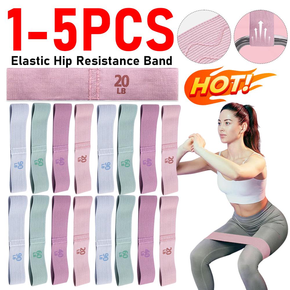 Elastic Workout Bands Anti-Slip Resistance Glute Thigh Elastic Workout Bands Glute Hip Booty Bands Squat Circle Stretch Fitness