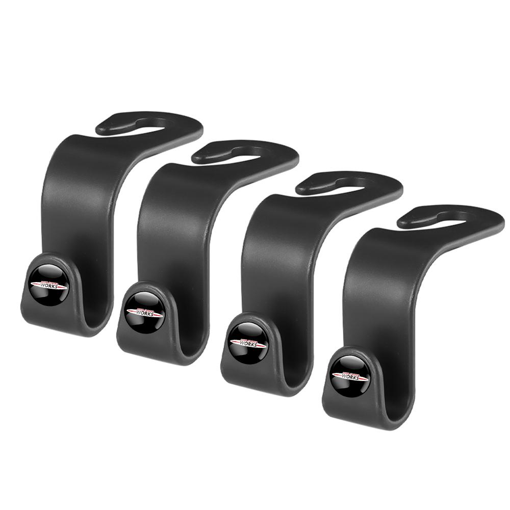 VRT4 2/4Pcs For MINI Cooper S JCW WORKS R55 R56 F55 F56 R57 R58 R59 R50 R60 Car Multi-functional Seat Back Hooks Hangers Accessories
