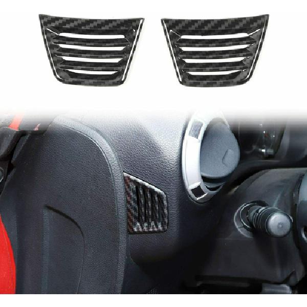 Carbonfaser Konsolenseite Klimaanlagenausströmer Zierleiste für 11+ Jeep Wrangler JK