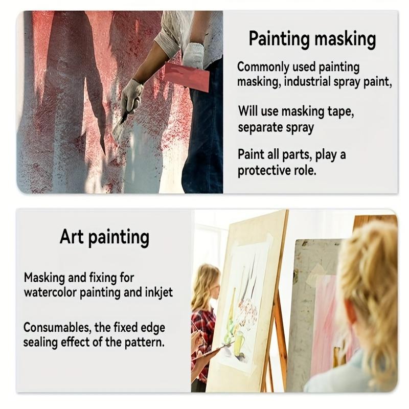 Cinta de Enmascarar Colorida para Pintura y Manualidades de Papel Escribible, Sin Residuos, con Diseños Vibrantes en Rollo, Perfecta para Embalaje Artístico