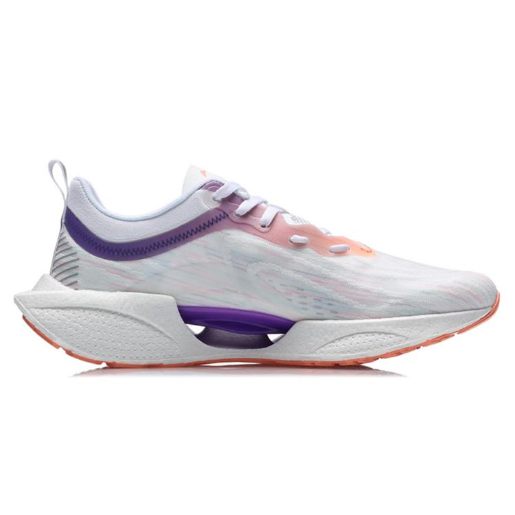 New LINING Super Light 18 Running Shoes Women's Low Top White/Purple ARMR008-7
