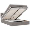 Maison Exclusive - Lit ottoman avec matelas et LED taupe 140x190 cm tissu