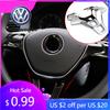 2026 Hot For Volkswagen VW Car Interior Steering Wheel Cover Trim Sticker Accessories for Volkswagen VW Golf 7 GTI MK7 POLO 2014