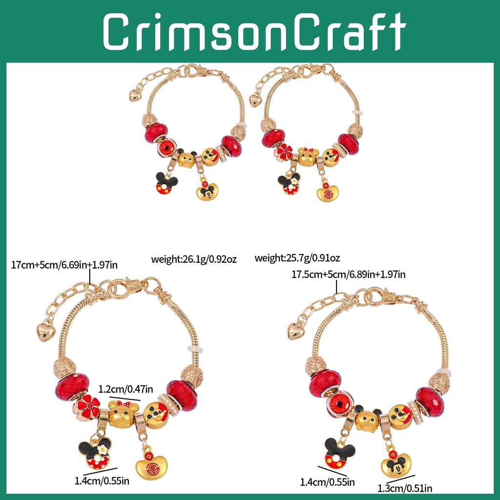 Mickey Maus Kinder Armband mit Perlen aus Legierung für Valentinstagsgeschenk