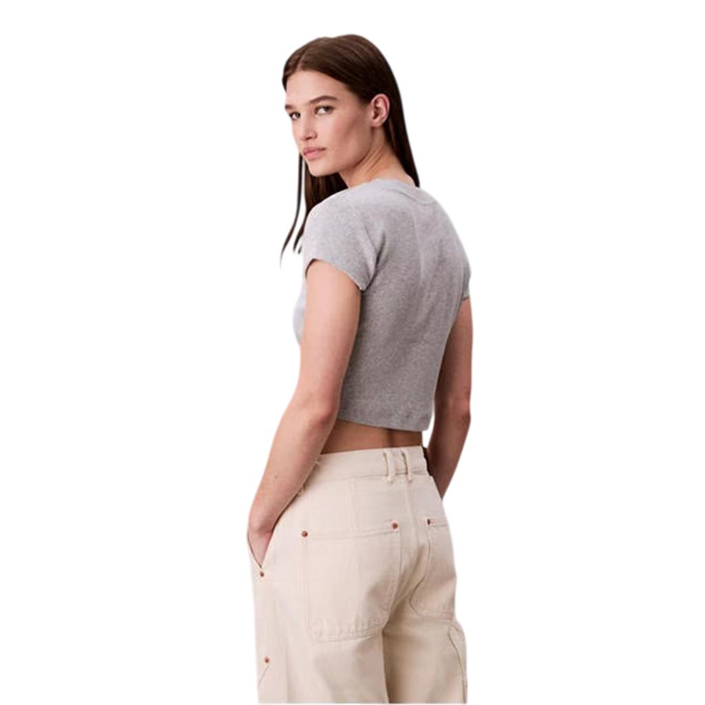 Calvin Klein Womens/Ladies Logo Slim Crop T-Shirt