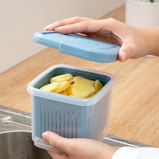 Storage Holder Multi-use Double Layer Kitchen Drainage Design Food Holder