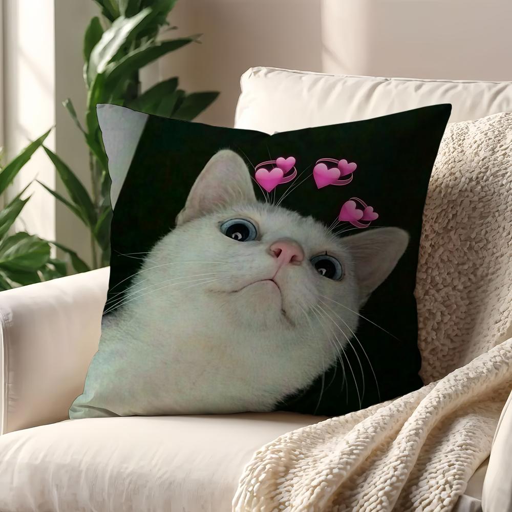 Funny Cat Memes cushion cover For Pillow Printing Sofa Decoration Home Car Room Coffee Shop Office Nordic Simplicity