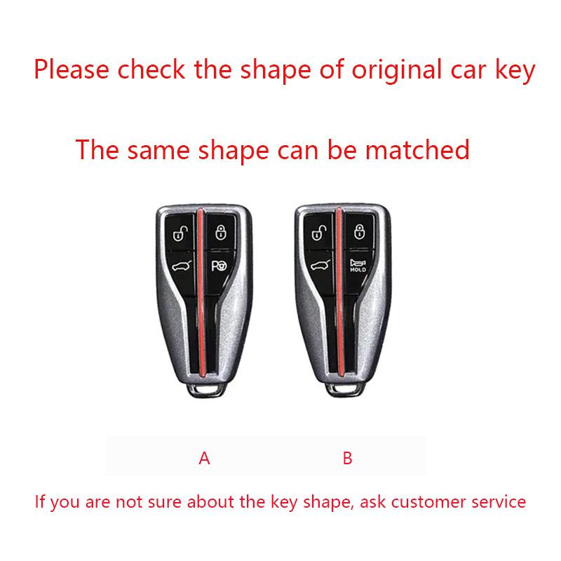 New Goatskin Grain Zinc Alloy Car Remote Key Fob Case Cover For Faw Hongqi Hs5 19 Hs7 Hs9 H5 H9 H7 L5 Hs3 L9 Auto Accessories