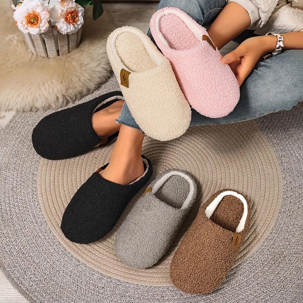 Pantofole in Cotone Taglie Forti per Donna e Uomo, Scarpe in Cotone Spesse e Leggere Antiscivolo, Pantofole Calde da Camera