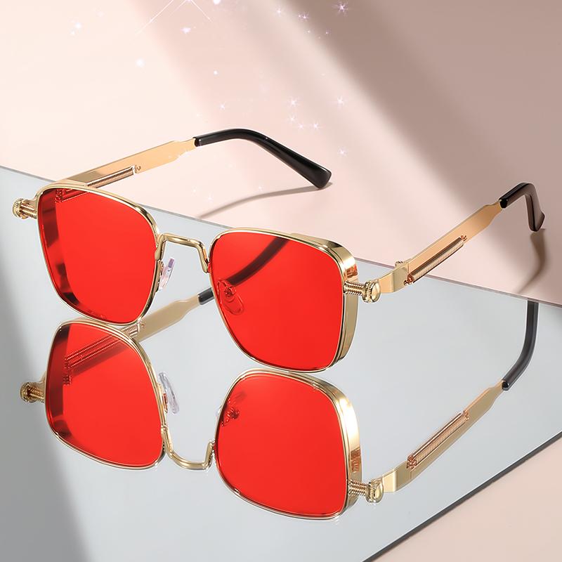 Metallracing High-End Punkstil Solglasögon Personliga Hip-Hop Street Party Solglasögon Fashionabla Artiklar