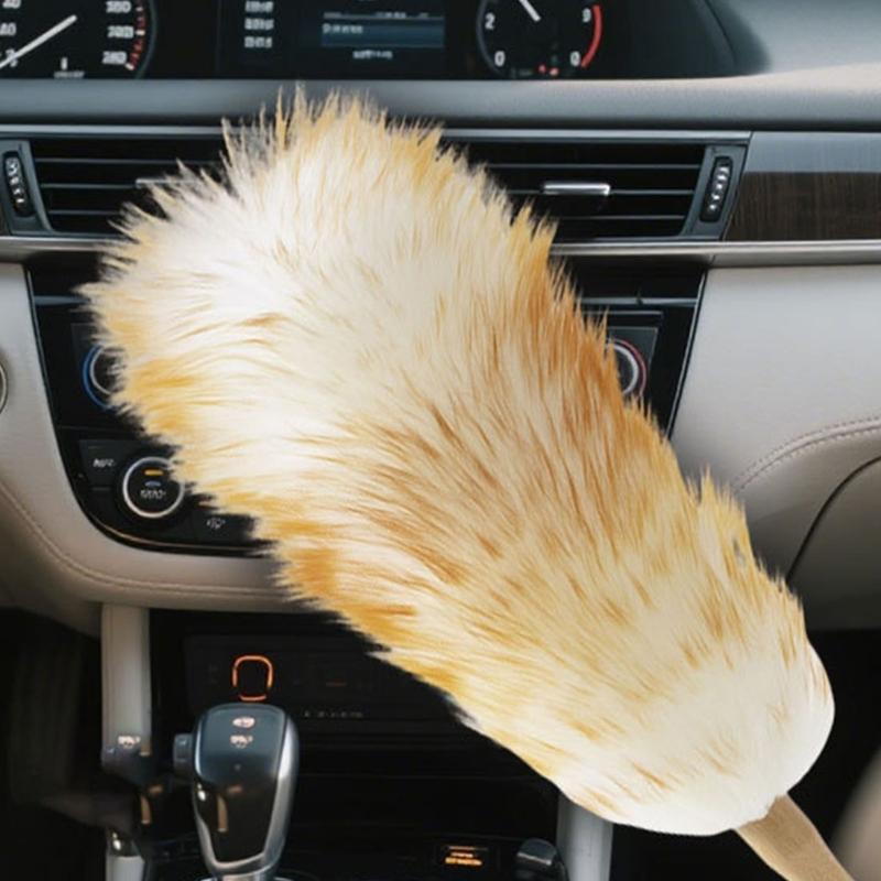Home Cleaning Duster With Bamboos Handle Thickened Wool For Dust Removal On Electronics Furniture And Hard To Reach Area