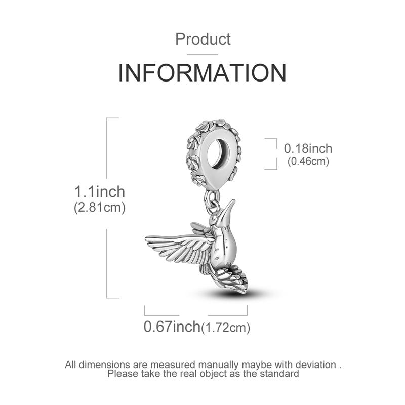 

New Copper Charms Beads Bird Cross Pendant Fit Original Bracelet For Women Diy Fine Jewelry Accessories Beads Gifts