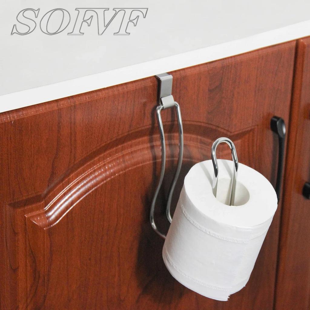 Toilettenpapierhalter - Einfach zu installierende Wandmontage für Badezimmer-Toilettenpapierrollenhalter, platzsparend, Design ohne Bohren