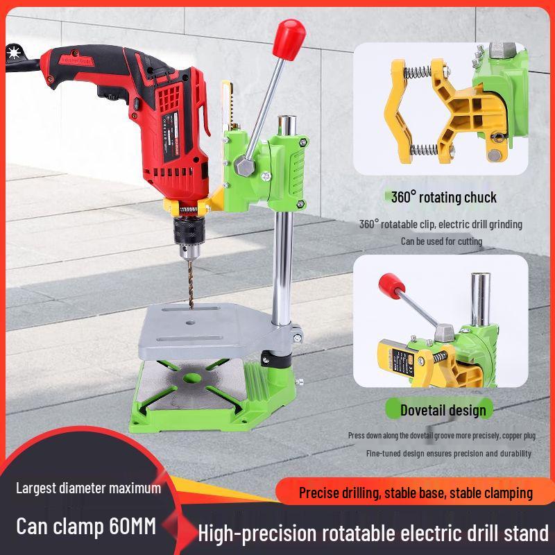 Multifunctional Electric Drill Stand: Convert Hand Drill To Bench Drill with Universal Micro Bench and Household Flat Pliers
