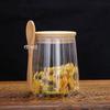 700ml Glass Storage Jar with Spoon Large Capacity Wide Mouth BPA Free Versatile Use Coffee Sugar Container Food Storage Organizer
