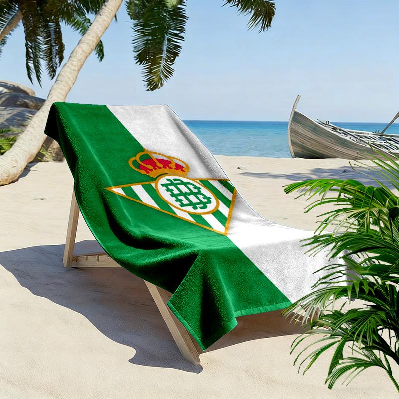 Real Betis Balompié Print Beach Towel, Large Soft Quick Dry Towel for Beach Camping Swimming