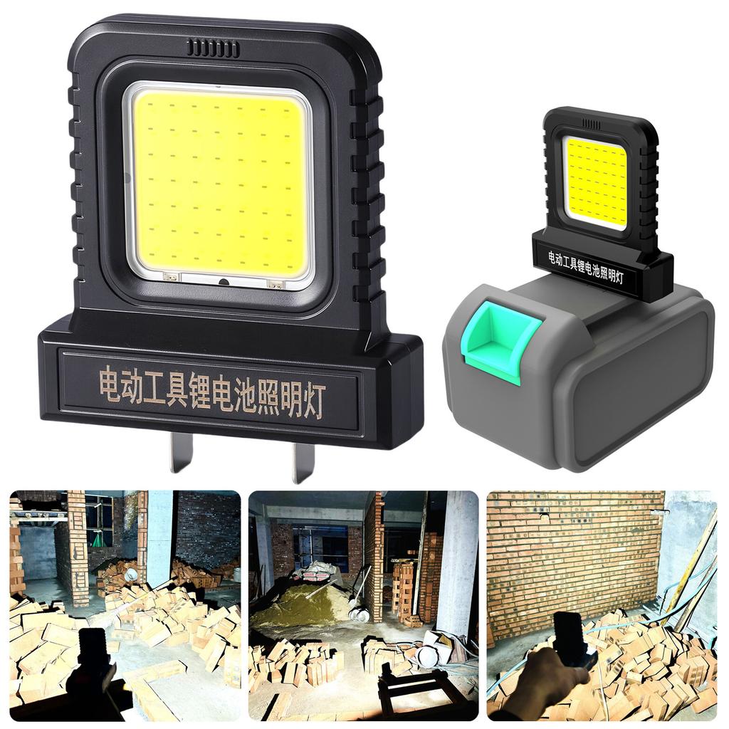 Adjustable Clamp Battery Power Work Light With 2 Mode For Power Tool Batteries LED Light Indoor Outdoor Use