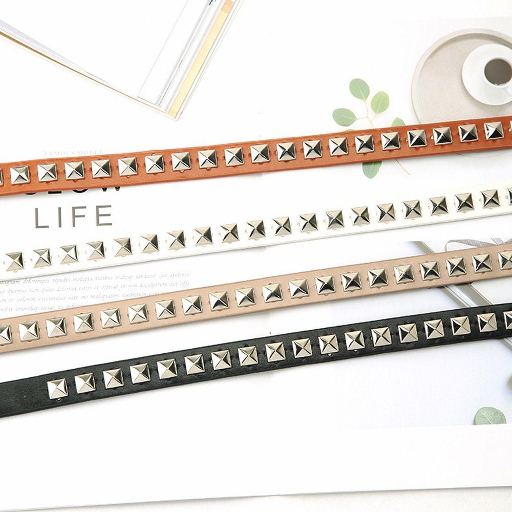 Metal Buckle Dresses Decoration Women Waistband PU Leather Waist Strap Rivet Waist Belts