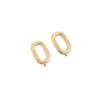 14K Gold Filled Silver Twisted Oval Hoop & Ring Stud Earrings