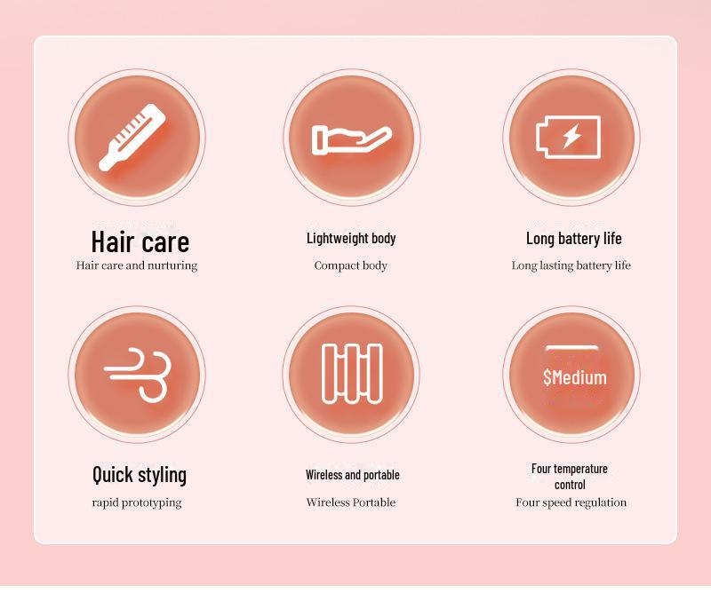 Portable Dual-Use Wireless Hair Straightener Comb with Ionic Technology