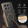 For Xiaomi 15T Phone Case Carbon Fiber Textured Electroplated TPU Back Cover