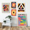 Tame Impala at Glastonbury Gig Canvas Posters Retro Abstrakt Geometri Målning Färgglada Head Väggbilder för vardagsrumsinredning