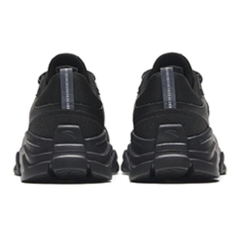 Anta Life Collection Anti-Slip Wear-Resistant Breathable Impact-Resistant Lightweight Mid-Top Running Shoes Men's Black Sneakers 912338821-1