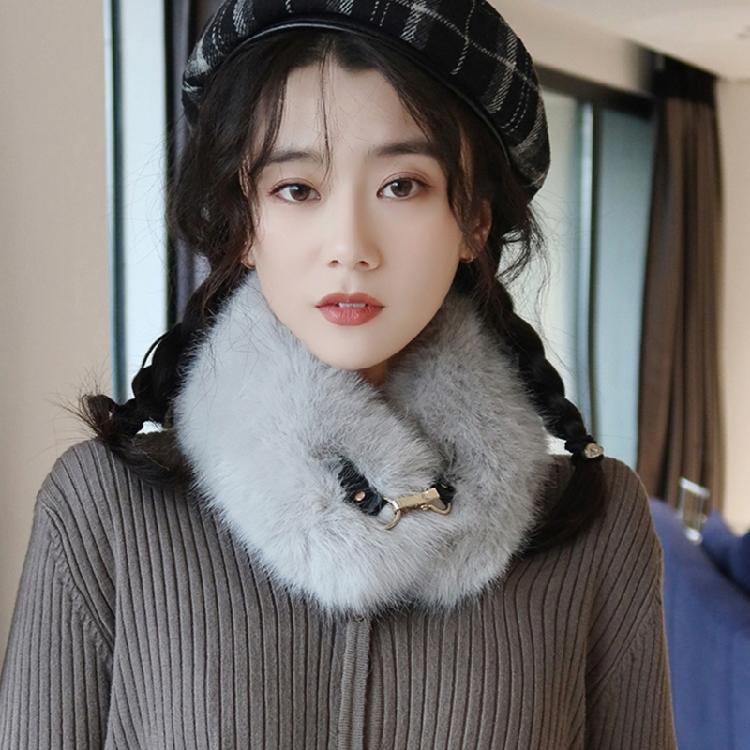 Soft Faux Furred Scarf Winter Neck Warmer For Family Use Baby Safe Ingredient Cold Weather Essential Accessory