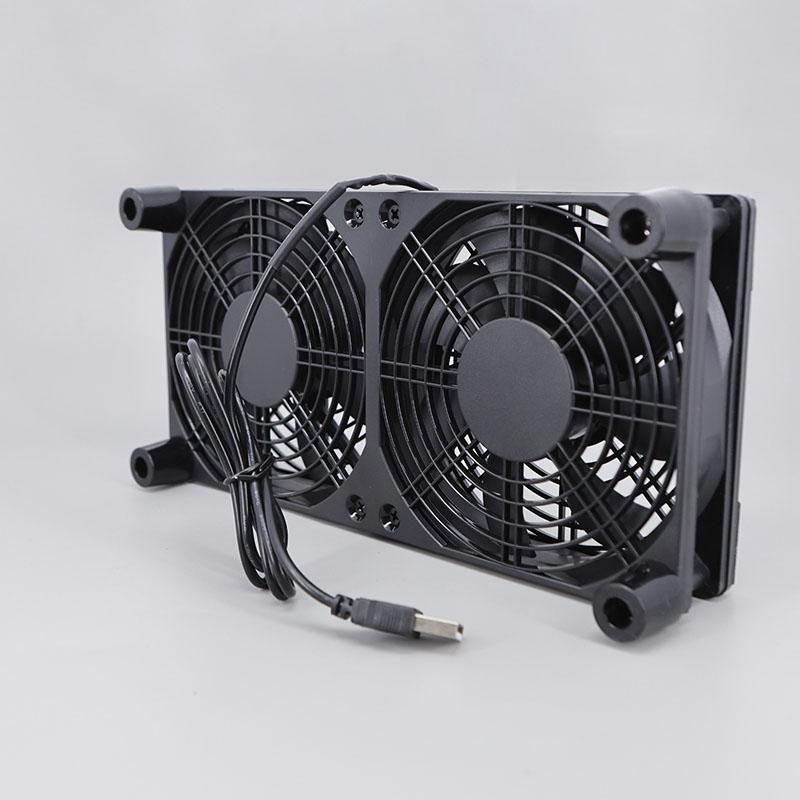1 Set High Airflow Cooling Fan For Router Modem Receiver 120mm DC12V USB Powered PC Router Fans With USB Cable