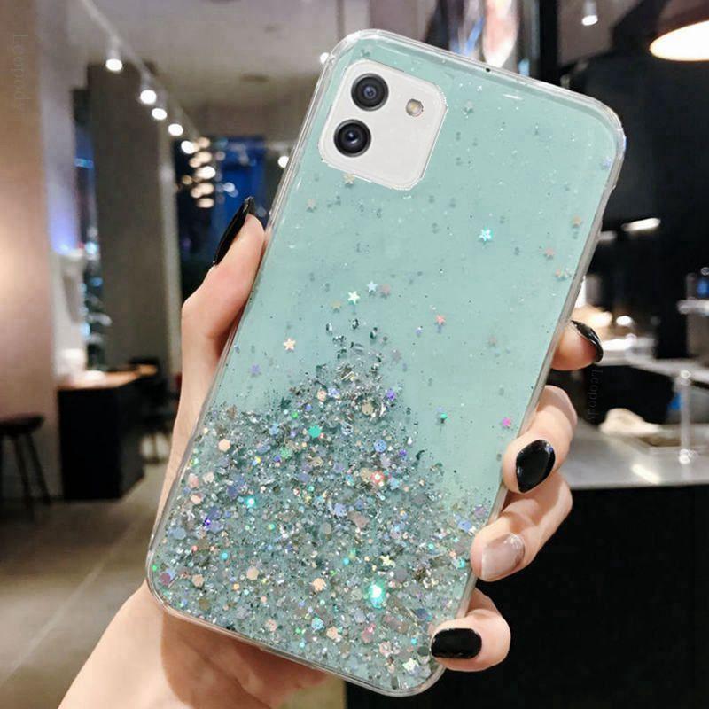 Luxury Bling Glitter Soft Phone Case For Samsung Galaxy A03 A 03 03A A035F A035F/DS Twinkle Back Cover For SamsungA03 Silicone
