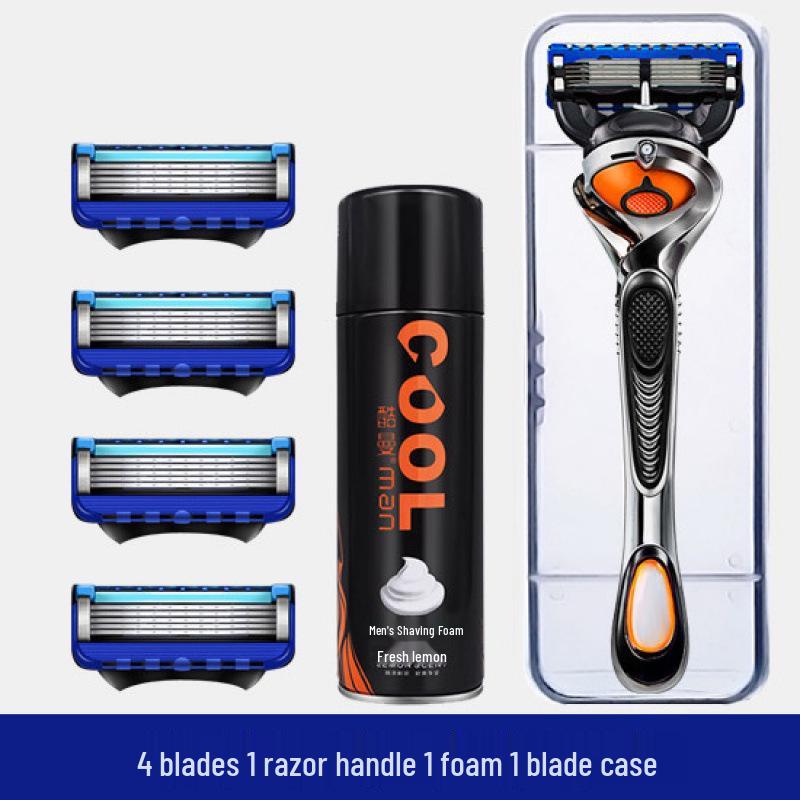 Importierter manueller 5-Klingen-Rasierer für Herren mit universellem Gillette-Kopf