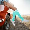 4 Pairs Compression Socks for Men Women Knee High Compression Support Circulation Socks for Medical Running Nursing Athletic