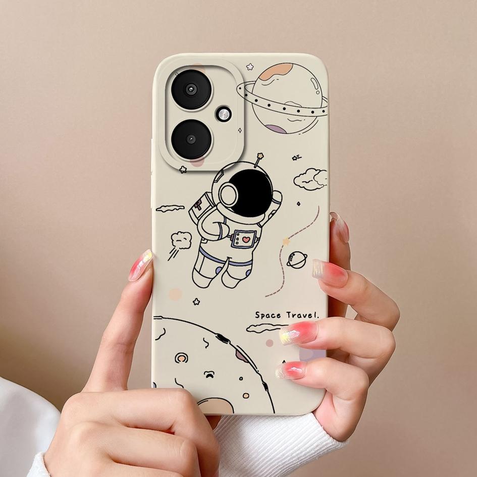 Funda Para Xiaomi Poco F5 X6 Pro F6 M6 4G 5G Lindo Astronauta Piloto Protector de Pantalla Silicona Líquida A Prueba de Golpes Bolsas Populares Para Teléfono Parachoques Para Xiaomi