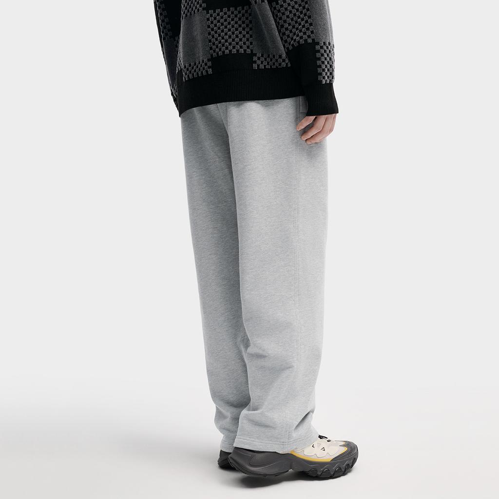 Fila Original Classic Minimalist Retro Casual Trendy Versatile Comfortable Knitted Sports Pants Men Pants Smoke-Flower-Gray F51M619601FMG