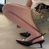 Retro Jacquard Suspender Stockings Sexy And Innocent Irregular Ripped Pantyhose Y2K Dopamine