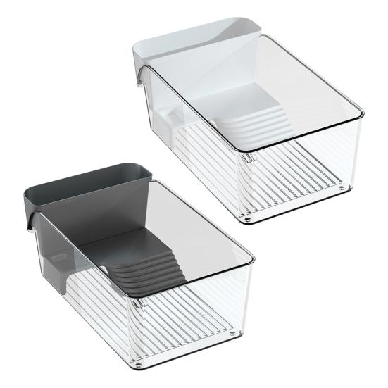 Yousheng Turtle Tank with Basking Platform Small Plastic Clear Aquarium Tank Desktop Micro Terrarium Habitat for Turtles Crayfish Crab Lizardt