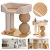 Cute Cat Climbing Frame with Sisal Ball Cat Jumping Platform Wear Resist Integrated Sisal Bed Pet Supplies Climbing Frame