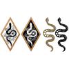 1 Pair Wooden Snake Wall Decoration Home Office Living Room Indoor Outdoor