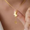 Year of the Horse Zodiac Copper Coin Necklace - Luxury Fashion, Versatile Clavicle Chain for Women