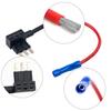 15A Car Add-a-Circuit Fuse Tap Adapter with 5 Pcs 15 Amp Micro 3 Blade Fuses Kit